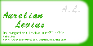 aurelian levius business card